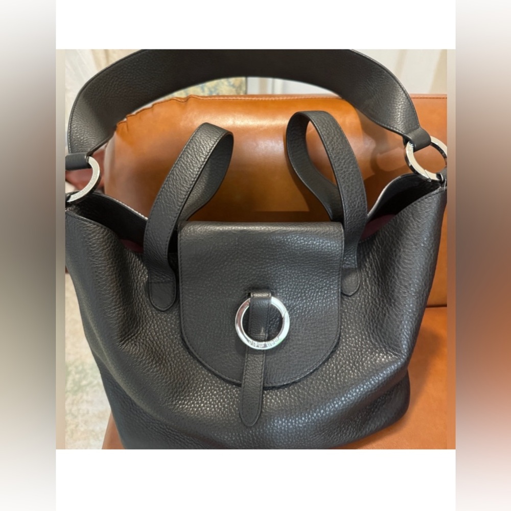 AUTHENTIC Meli Melo LARGE black leather